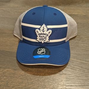 Youth Toronto Maple Leafs Authentic Rinkside Stripe Structure Adjustable Hat